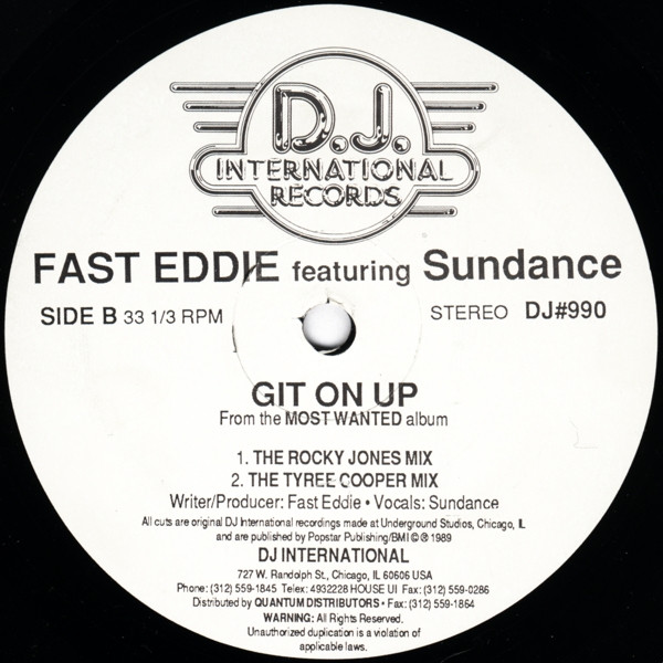 "Fast" Eddie Smith Featuring Sundance - Git On Up | D.J. International Records (DJ#990) - 2 "Fast" Eddie Smith Featuring Sundance - Git On Up | D.J. International Records (DJ#990) - 2