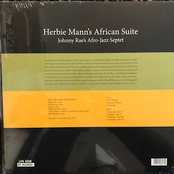 Johnny Rae's Afro-Jazz Septet - Herbie Mann's African Suite | Life Goes On Records (LIFE019) - 2 Johnny Rae's Afro-Jazz Septet - Herbie Mann's African Suite | Life Goes On Records (LIFE019) - 2