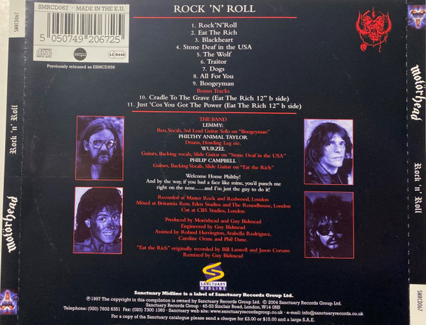 Motörhead - Rock 'N' Roll | Sanctuary Midline (SMRCD067) - 2