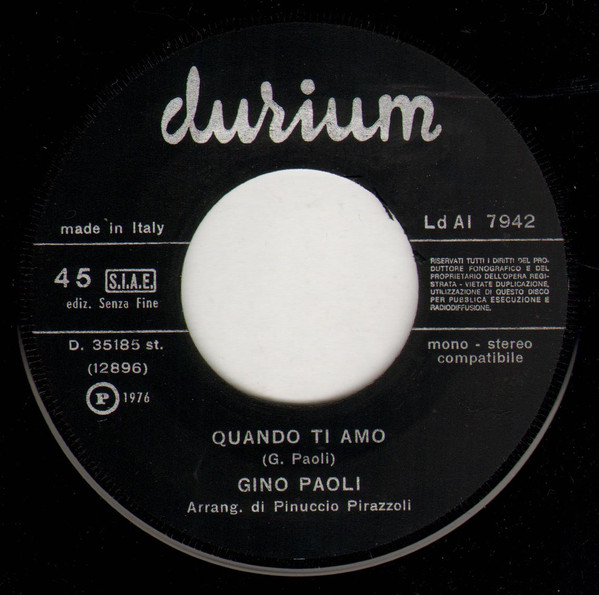Gino Paoli - Indolence | Durium (Ld AI 7942) - 4