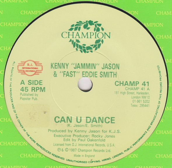 Kenny "Jammin" Jason & "Fast" Eddie Smith - Can U Dance | Champion (CHAMP 41) - 3