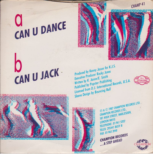 Kenny "Jammin" Jason & "Fast" Eddie Smith - Can U Dance | Champion (CHAMP 41) - 2