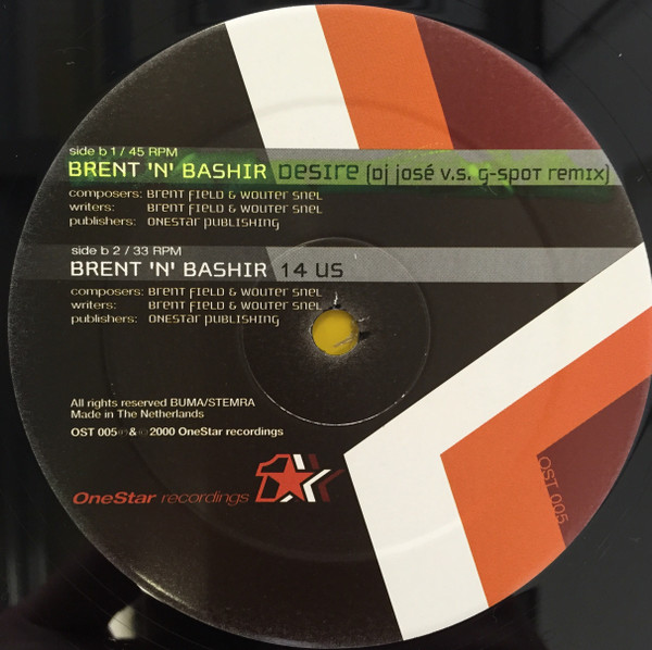 Brent 'N' Bashir - Desire | OneStar Recordings (OST 005) - 3 Brent 'N' Bashir - Desire | OneStar Recordings (OST 005) - 3