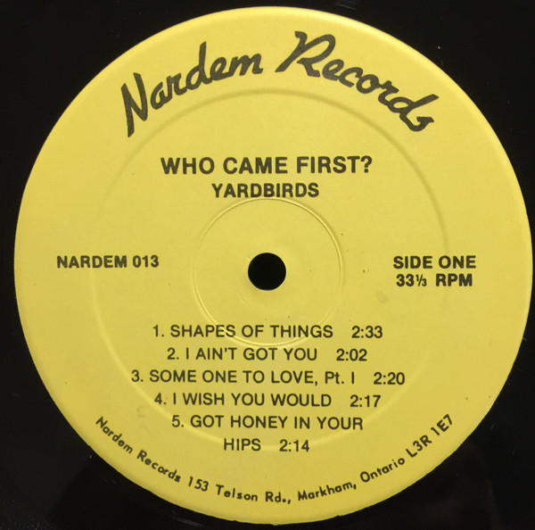 The Yardbirds - Who Came First? | Nardem Records (NARDEM 013) - 3 The Yardbirds - Who Came First? | Nardem Records (NARDEM 013) - 3