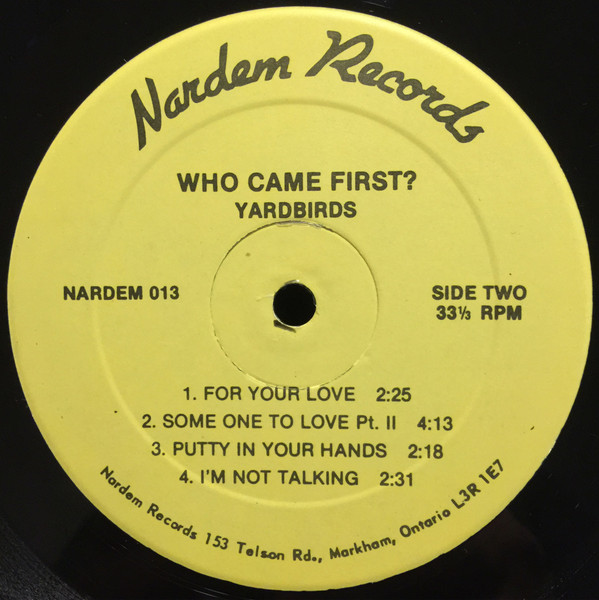 The Yardbirds - Who Came First? | Nardem Records (NARDEM 013) - 4 The Yardbirds - Who Came First? | Nardem Records (NARDEM 013) - 4