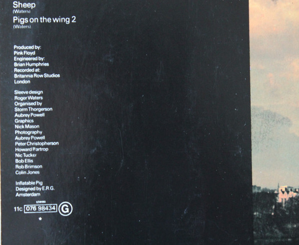 Pink Floyd - Animals | Harvest (11C 076 98434) - 3