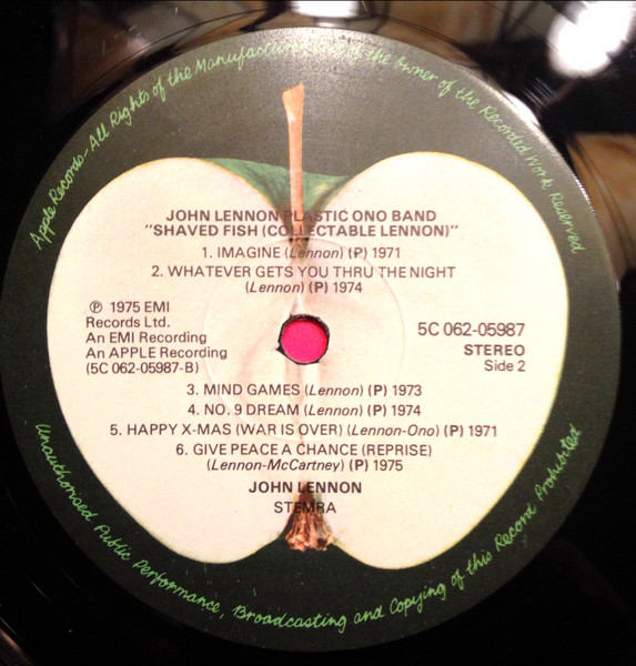 John Lennon / The Plastic Ono Band - Shaved Fish | Apple Records (5C 062-05987) - 4 John Lennon / The Plastic Ono Band - Shaved Fish | Apple Records (5C 062-05987) - 4