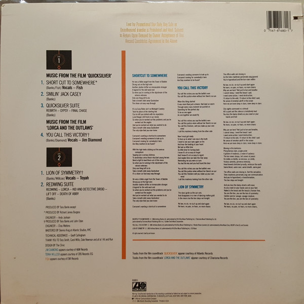 Tony Banks - Soundtracks | Atlantic (81680-1) - 2