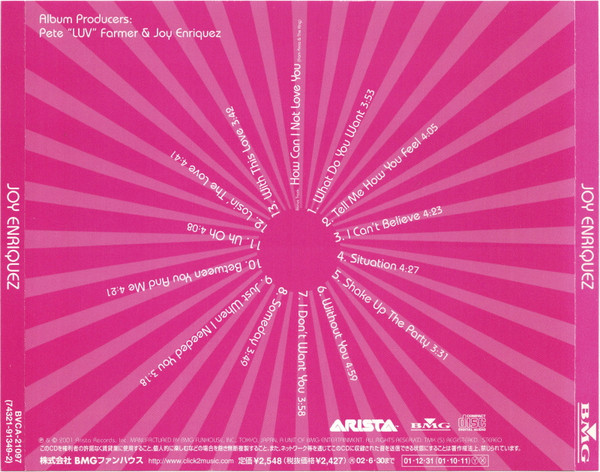 Joy Enriquez - Joy Enriquez | Arista (BVCA-21097) - 3