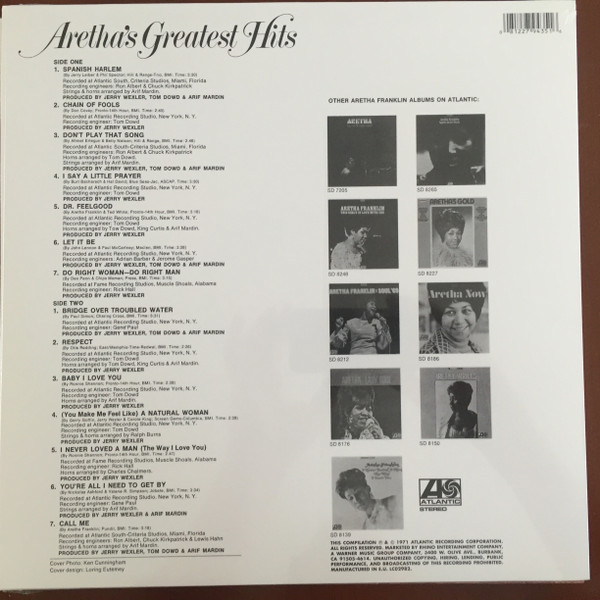 Aretha Franklin - Aretha's Greatest Hits | Atlantic (081227943516) - 4 Aretha Franklin - Aretha's Greatest Hits | Atlantic (081227943516) - 4