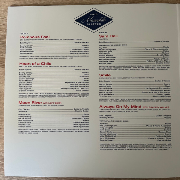 Eric Clapton - Meanwhile - 2LP | Surfdog Records (88304-1) - 3 Eric Clapton - Meanwhile - 2LP | Surfdog Records (88304-1) - 3