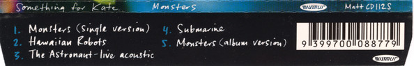 Something For Kate - Monsters CD | Murmur (MATTCD112S) - 3
