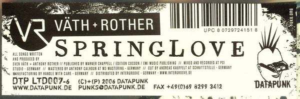 Sven Väth + Anthony Rother - SpringLove | Datapunk (DTP LTD007-6) - 3