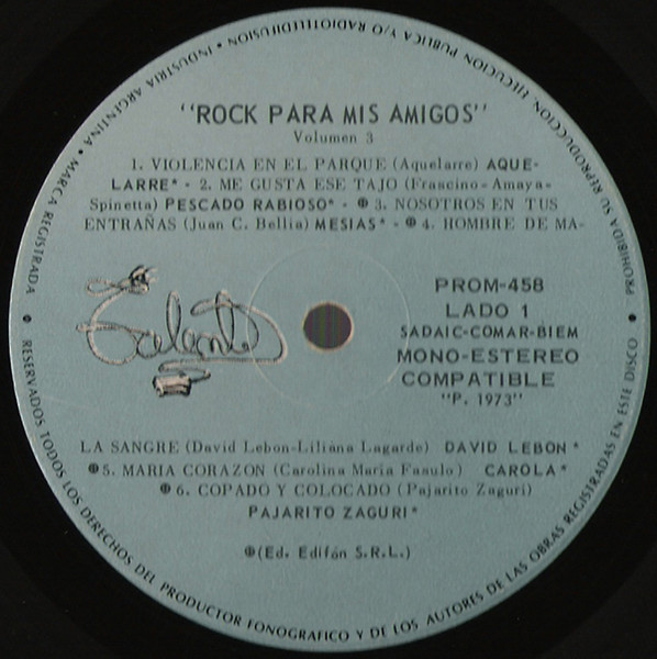 Various - Rock Para Mis Amigos - Vol. 3 | Microfon (PROM-458) - 3