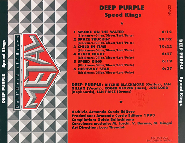 Deep Purple - Speed Kings | Armando Curcio Editore (HM-23) - 2