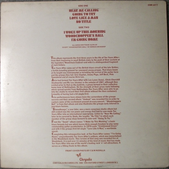 Ten Years After - Goin' Home! | Chrysalis (CHR 1077) - 2