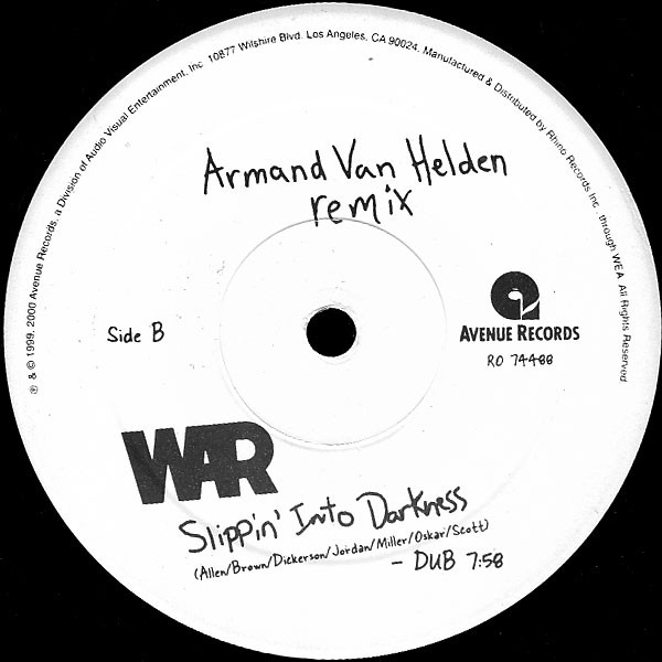 War - Slippin' Into Darkness (Armand Van Helden Remix) | Avenue Records (RO 74488) - 4
