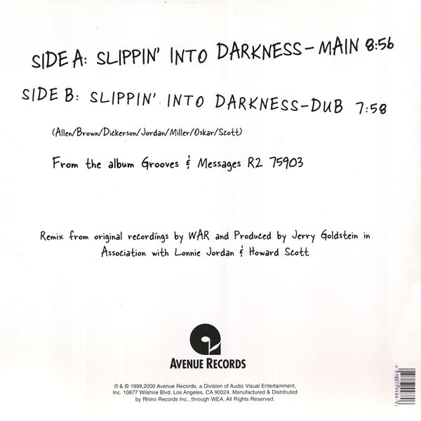 War - Slippin' Into Darkness (Armand Van Helden Remix) | Avenue Records (RO 74488) - 2