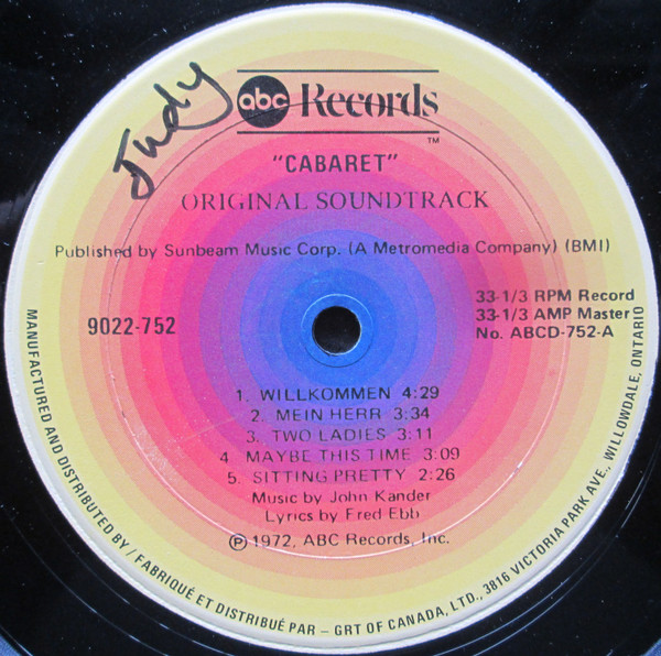Ralph Burns - Cabaret - Original Soundtrack Recording | ABC Records (9022-752) - 3 Ralph Burns - Cabaret - Original Soundtrack Recording | ABC Records (9022-752) - 3