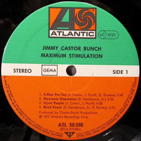 The Jimmy Castor Bunch - Maximum Stimulation | Atlantic (ATL 50 398) - 3 The Jimmy Castor Bunch - Maximum Stimulation | Atlantic (ATL 50 398) - 3