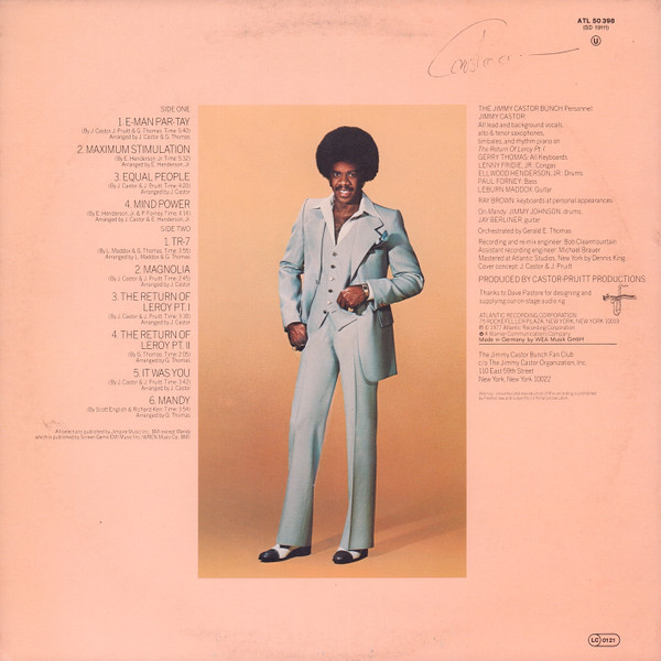 The Jimmy Castor Bunch - Maximum Stimulation | Atlantic (ATL 50 398) - 2 The Jimmy Castor Bunch - Maximum Stimulation | Atlantic (ATL 50 398) - 2