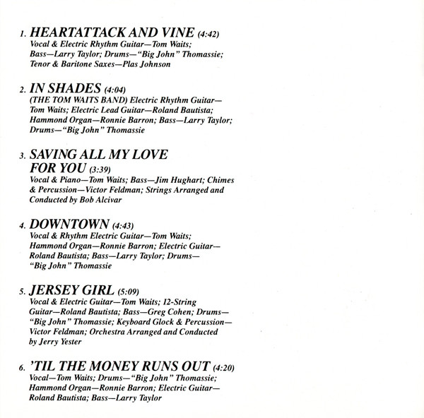 Tom Waits - Heartattack And Vine | Elektra (7559-60547-2) - 4