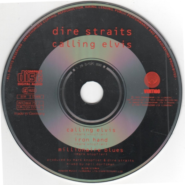 Dire Straits - Calling Elvis | Vertigo (868 757-2) - 4