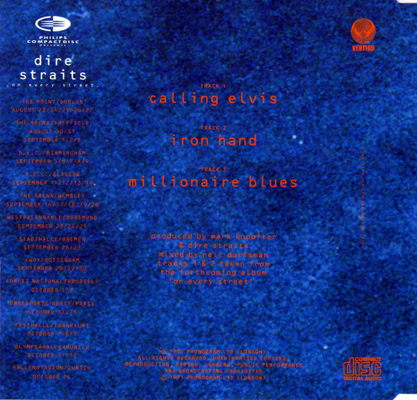 Dire Straits - Calling Elvis | Vertigo (868 757-2) - 3