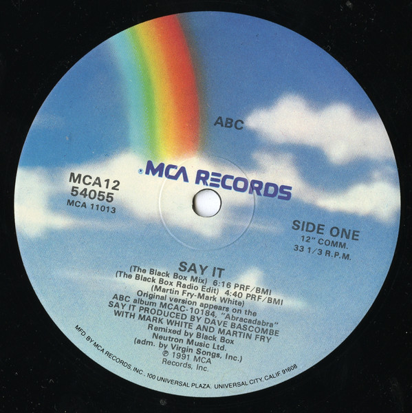 ABC - Say It | MCA Records (MCA12 54055) - 3