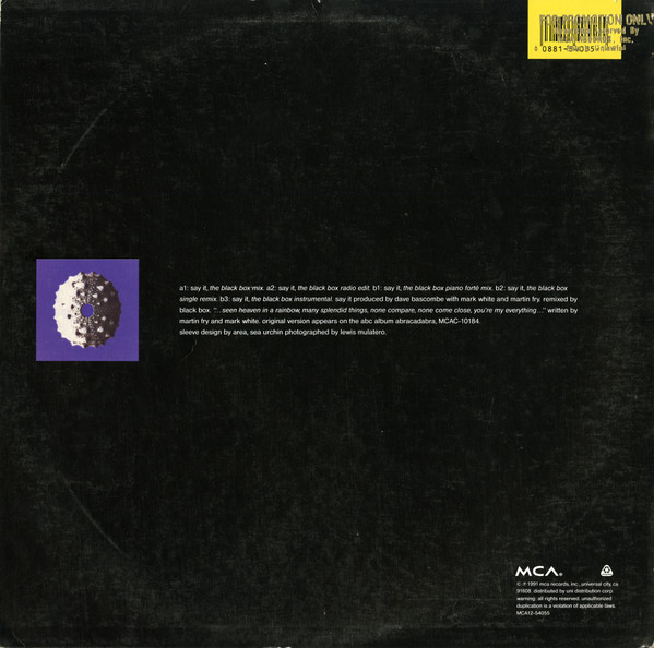 ABC - Say It | MCA Records (MCA12 54055) - 2
