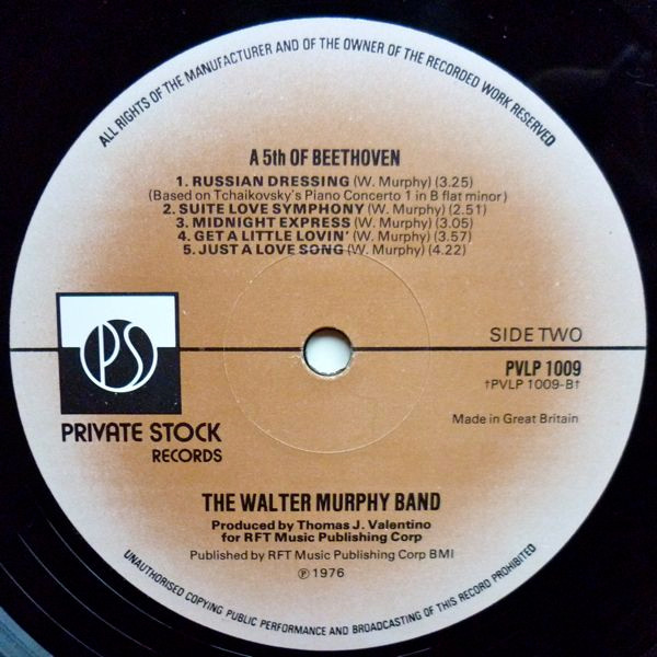 Walter Murphy & The Big Apple Band - A Fifth Of Beethoven | Private Stock (PVLP 1009) - 4