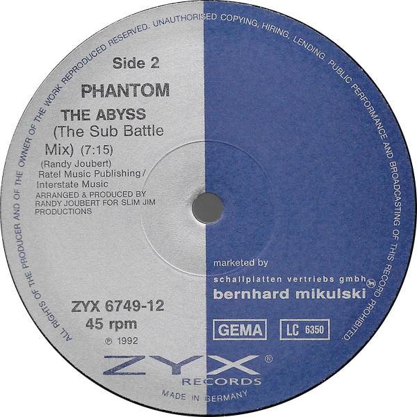 Phantom - The Abyss | ZYX Records (ZYX 6749-12) - 4