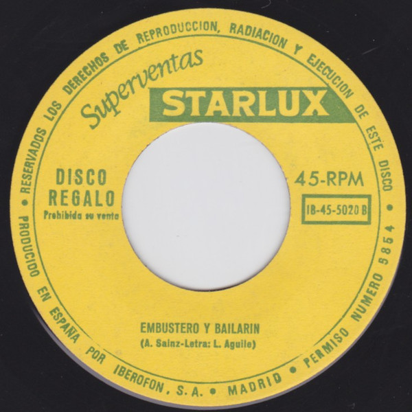 Luis Aguile - Con Amor O Sin Amor / Embustero Y Bailarín | Superventas Starlux (IB-45-5020) - 3