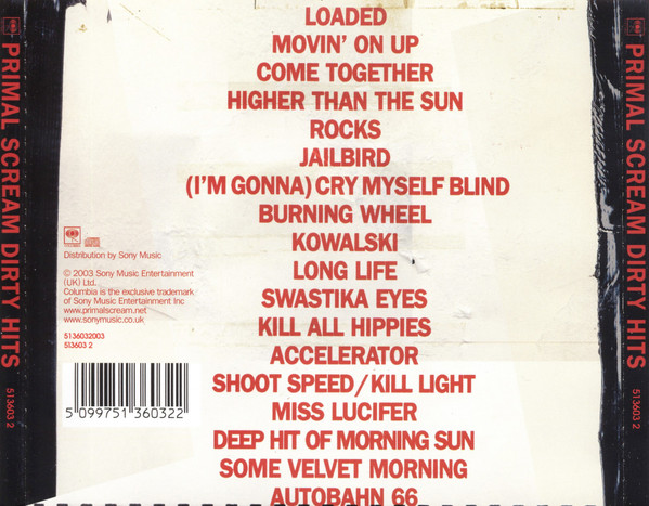 Primal Scream - Dirty Hits | Columbia (513603 2) - 2 Primal Scream - Dirty Hits | Columbia (513603 2) - 2