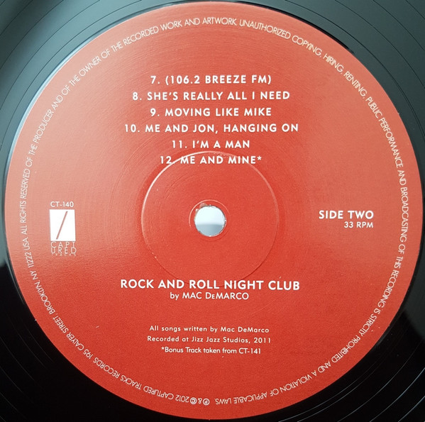 Mac Demarco - Rock And Roll Night Club | Captured Tracks (CT-140) - 3 Mac Demarco - Rock And Roll Night Club | Captured Tracks (CT-140) - 3