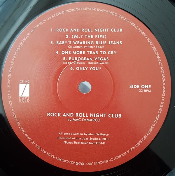 Mac Demarco - Rock And Roll Night Club | Captured Tracks (CT-140) - 2 Mac Demarco - Rock And Roll Night Club | Captured Tracks (CT-140) - 2
