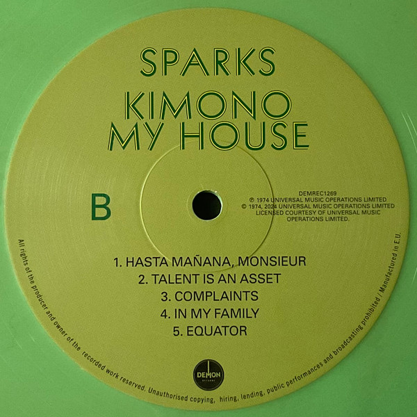 Sparks - Kimono My House | Demon Records (DEMREC1269) - 4