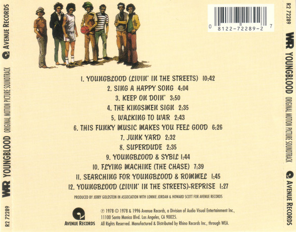War - Youngblood (Original Motion Picture Soundtrack) | Avenue Records (R2 72289) - 2