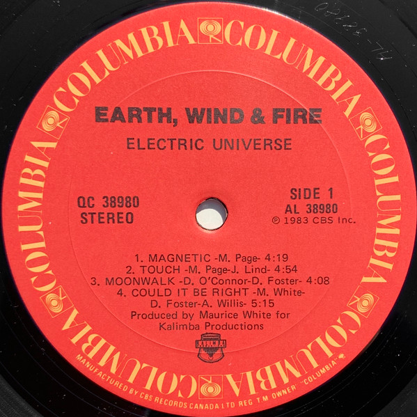 Earth, Wind & Fire - Electric Universe | Columbia (QC 38980) - 3 Earth, Wind & Fire - Electric Universe | Columbia (QC 38980) - 3