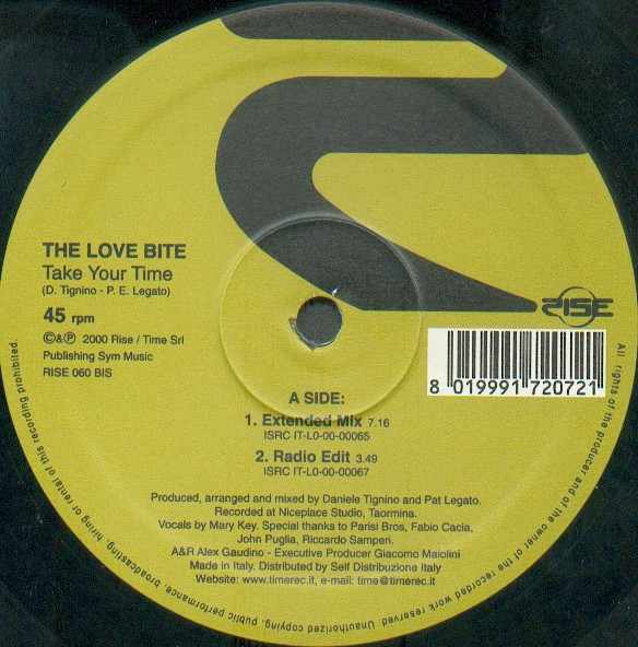 The Love Bite - Take Your Time | Rise (RISE 060 BIS) - 3