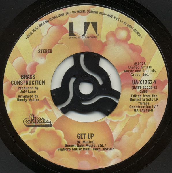 Brass Construction - Get Up / Perceptions (What's The Right Direction) | United Artists Records (UA-X1262-Y) - main