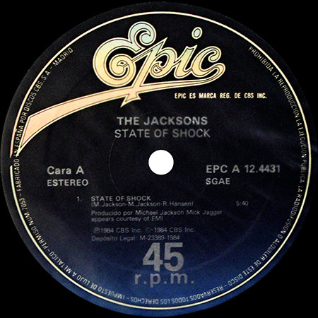 The Jacksons - State Of Shock (Special Dance Mix) | Epic (EPC A-12.4431) - 2