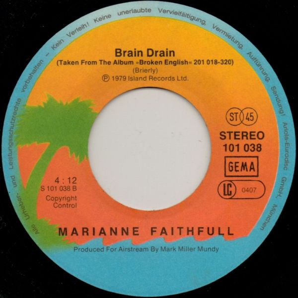 Marianne Faithfull - The Ballad Of Lucy Jordan | Island Records (101 038) - 4