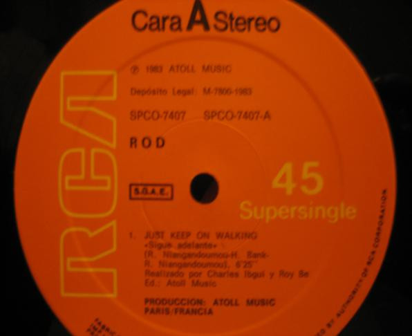 Rod - Just Keep On Walking = Sigue Adelante | RCA (SPCO-7407) - main