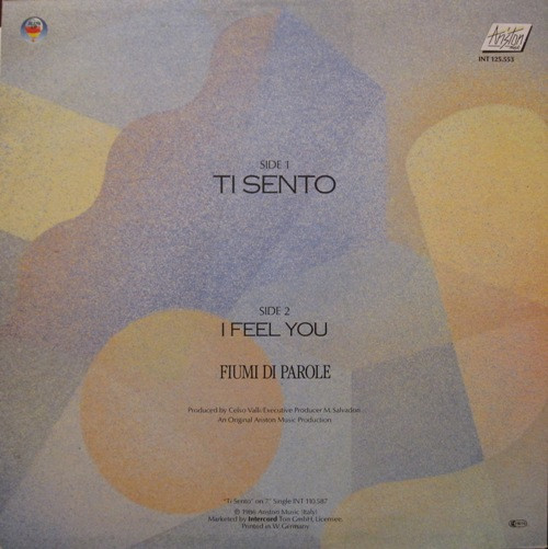 Matia Bazar - Ti Sento | Blow Up (INT 125.553) - 2