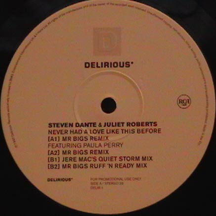 Steven Dante & Juliet Roberts - Never Had A Love Like This Before (The R&B Mixes) | Delirious (DELIR 1) - 2 Steven Dante & Juliet Roberts - Never Had A Love Like This Before (The R&B Mixes) | Delirious (DELIR 1) - 2
