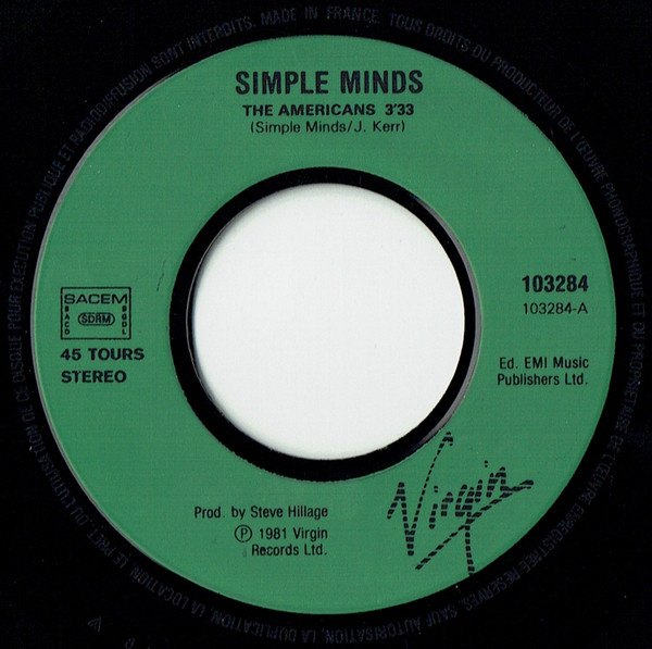 Simple Minds - The American | Virgin (103284) - 3