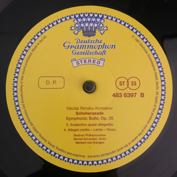 Nikolai Rimsky-Korsakov , Berliner Philharmoniker , Michel Schwalbé , Herbert von Karajan - Scheherazade | Deutsche Grammophon (483 6397) - 4