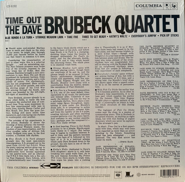 The Dave Brubeck Quartet - Time Out | Columbia (CS 8192) - 2