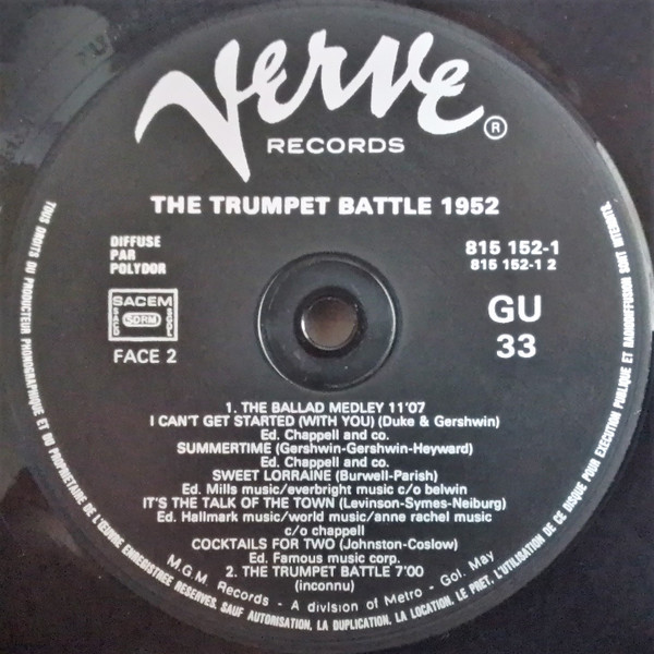 Roy Eldridge , Charlie Shavers , Lester Young - The Trumpet Battle 1952 | Verve Records (815 152-1) - 4 Roy Eldridge , Charlie Shavers , Lester Young - The Trumpet Battle 1952 | Verve Records (815 152-1) - 4